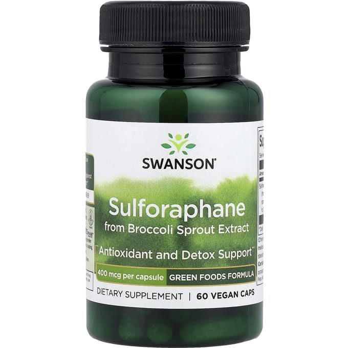 Sulforafaan uit Broccoli Spruit Extract, 400 mcg, 60 Vegan Capsules
