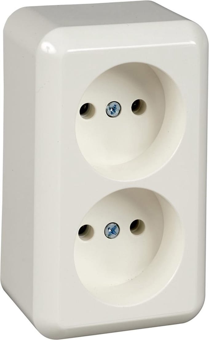 Stopcontact - Opbouw - 2V - Polarwit - Contura - Schneider Electric - 395904