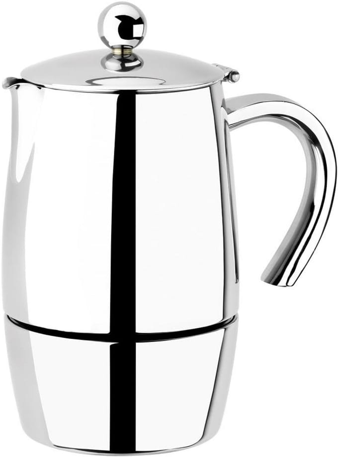 BRA Magna Coffee Maker, Stainless Steel 18/10, 4 Cups