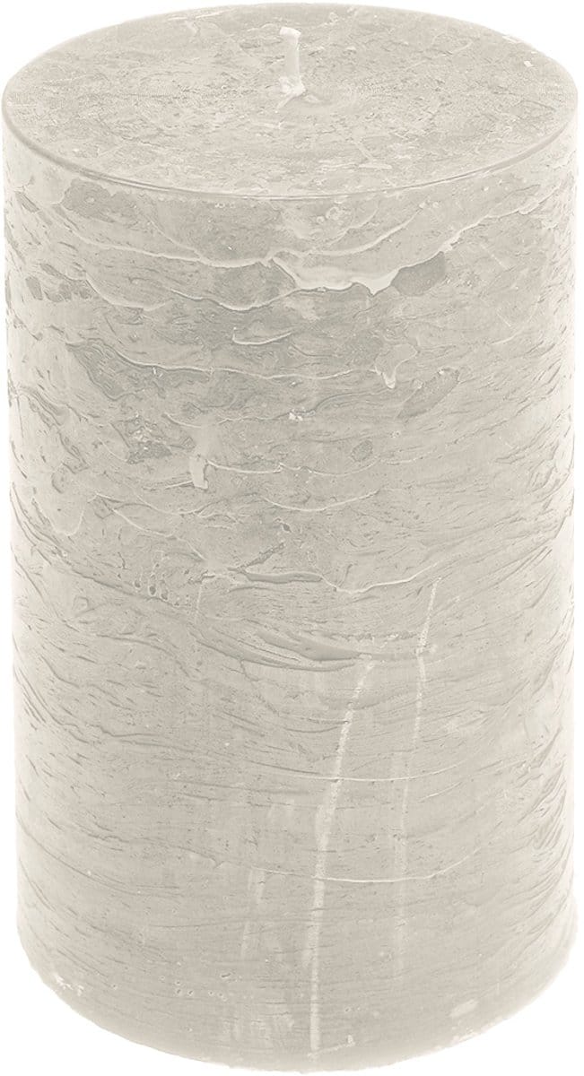 Effen kaarsen grijs 85x150mm 2st, 2 Stück