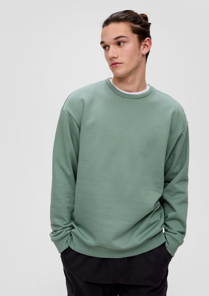 Q/S designed by - Sweater - Maat XXL - Mannen - Groen - katoen