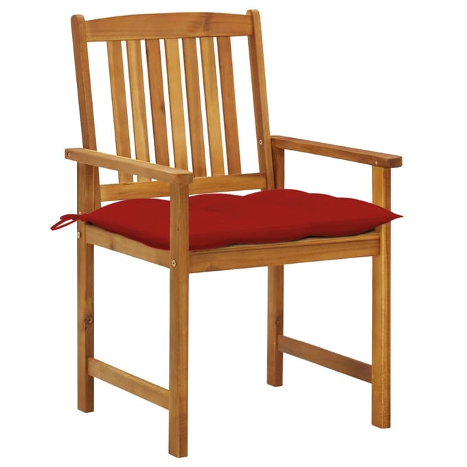 vidaXL - Tuinstoelen - 8 - st - met - kussens - massief - acaciahout