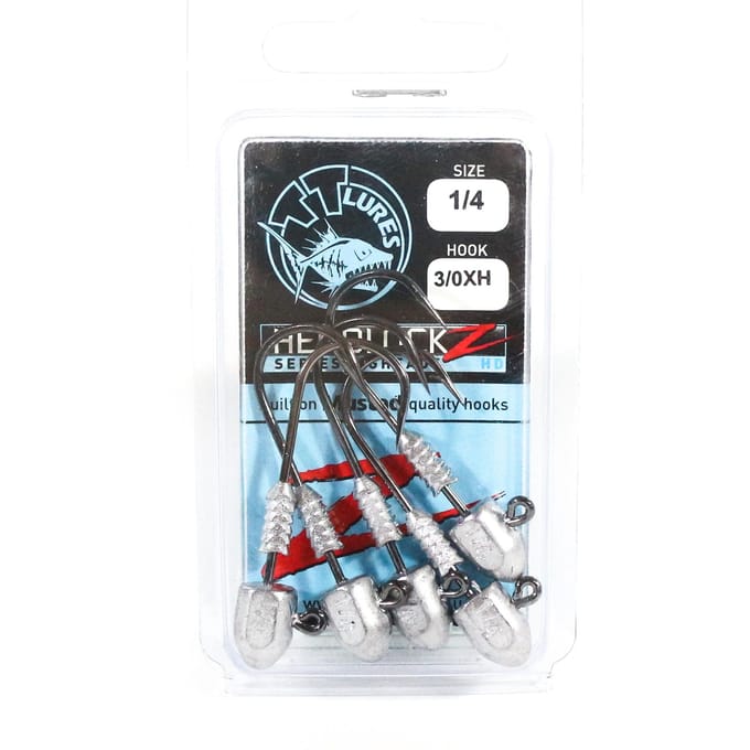 Tackle Tactics TT Headlockz HD Tête plombée 1/4 oz 3/0 H 5/paquet (3139) black