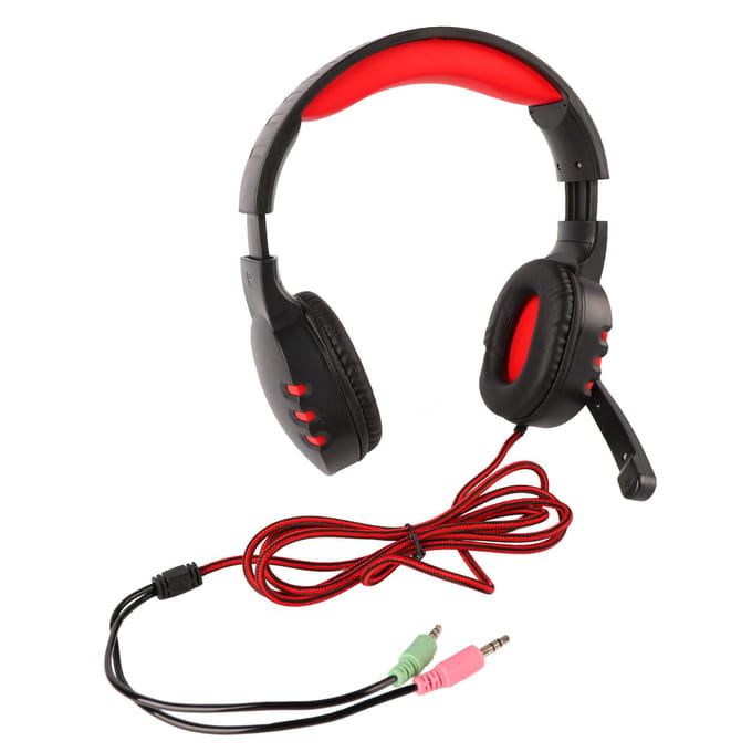 Bedrade Koptelefoon Ruisonderdrukking Verstelbare Hoofdband Over-Ear Gaming Headset met Microfoon voor Laptop PC