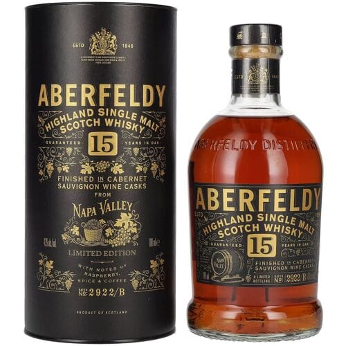 Aberfeldy 15 Years Old Red Wine Casks NAPA VALLEY 43% Vol. 0,7l in geschenkverpakking
