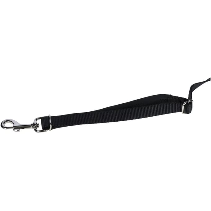 Kerbl Miami Multi-Leash, zwart, 180 cm, 20 mm, 82076 (1 stuk)- Multiriem - Korte riem - Joggingriem - Schouderriem