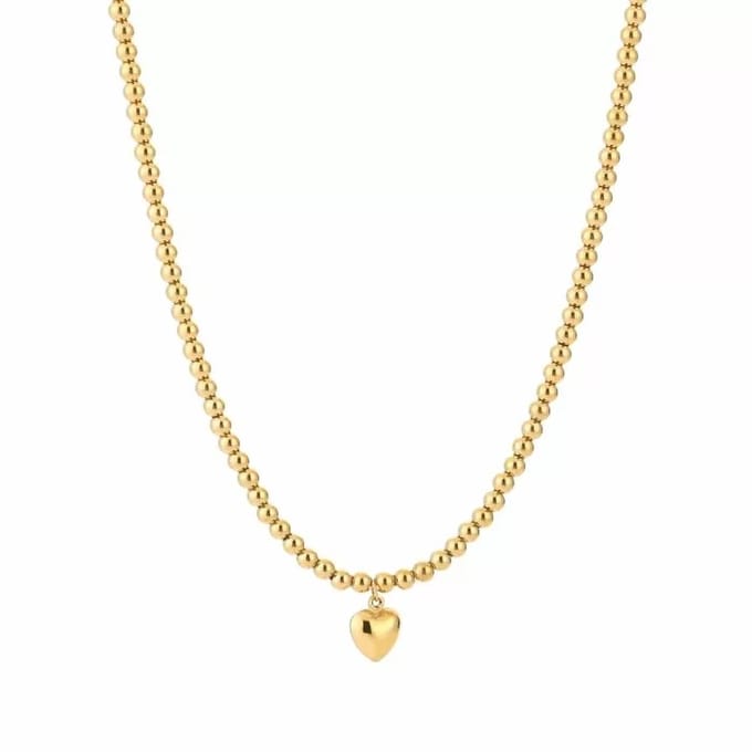 Bijoutheek Collier Klein Bel Hartje Balletjes Goud