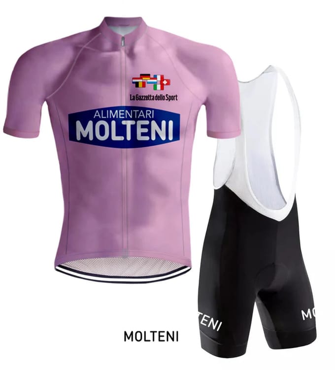 Retro Wielertenue Molteni Giro d'Italia Roze - REDTED - 3XL