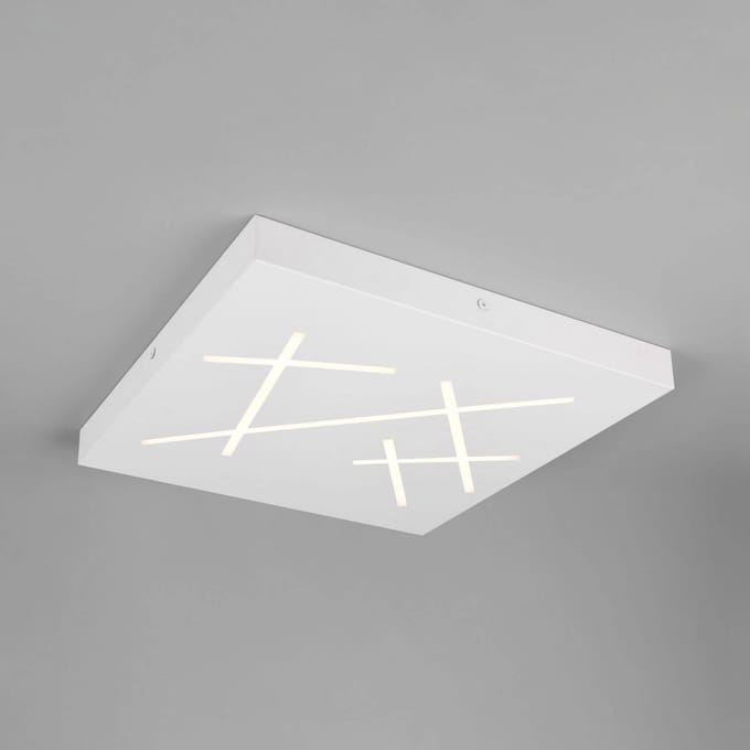 Trio Lighting LED plafondlamp Snip, mat wit, lengte 50 cm, metaal, CCT