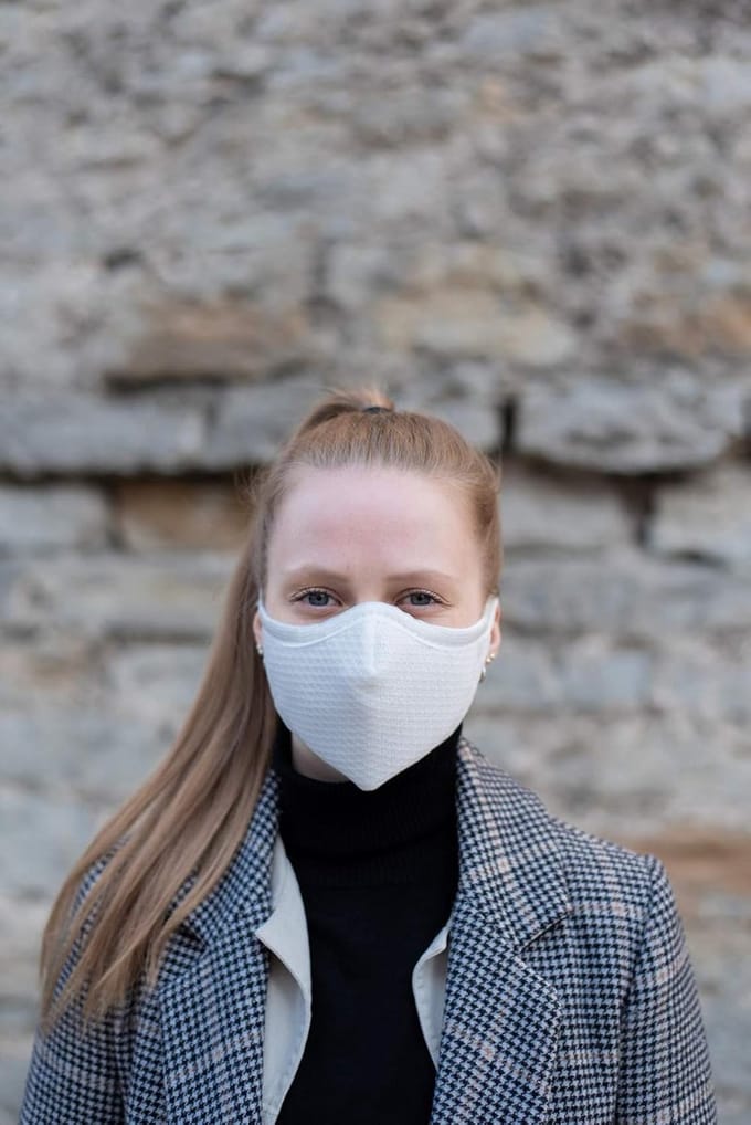 10x Wasbaar Mondkapje Wit - Stevig 2-Laags Mond-Neusmasker met Koordbinding