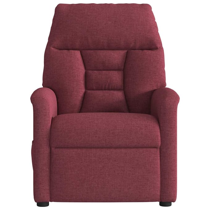 vidaXL - Fauteuil - verstelbaar - stof - wijnrood
