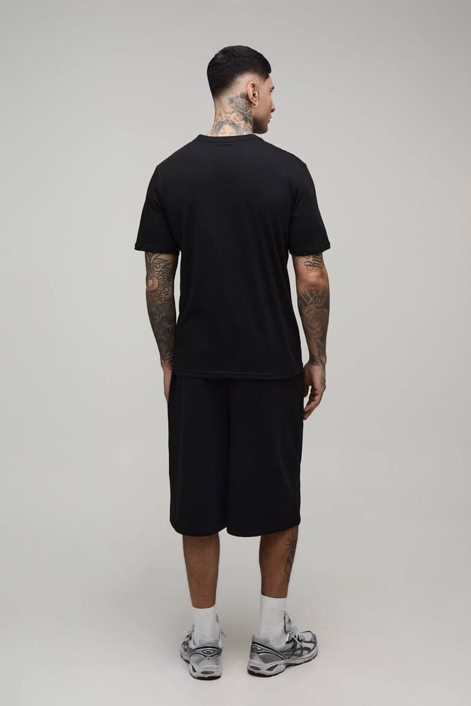 Lang Regular Stroh's Bier Licentie Print T-shirt | Black | Size Medium