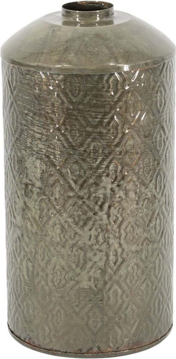 Metalen vaas olive