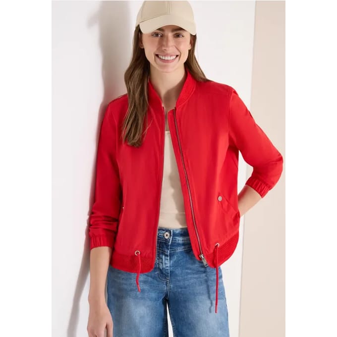 Blouson met trekkoord en mesh details