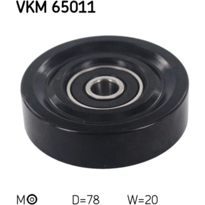 Spanrol/geleiderpoelie, V-riem SKF VKM 65011