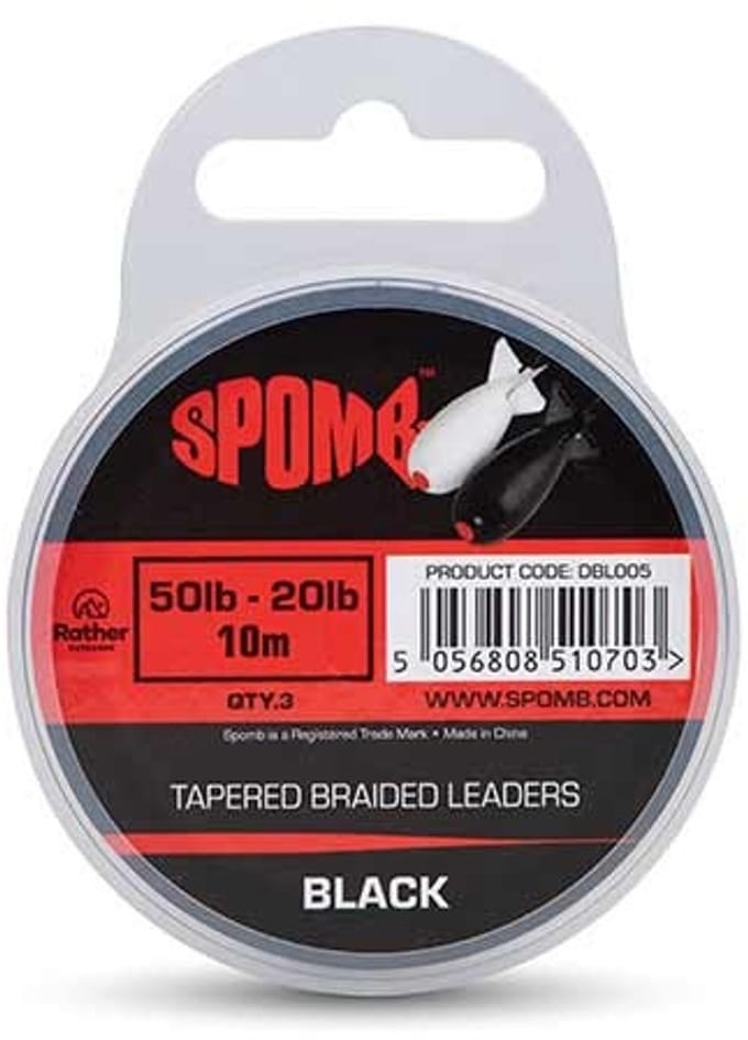Fox Spomb Tapered Braided Leaders 3 pcs 50LB-20LB - Maat : Black