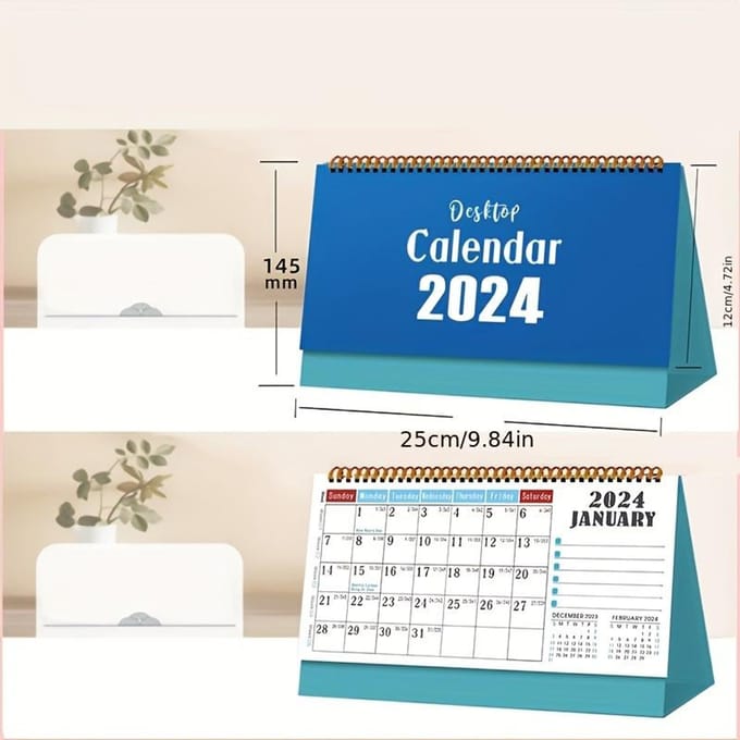 Calendrier de bureau 2024, calendrier créatif et original, carnet de notes annuel D