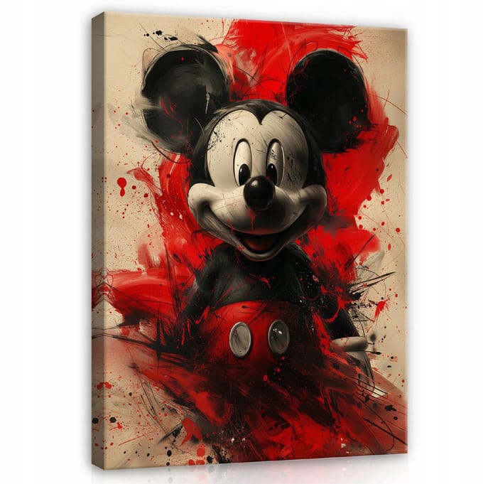 WALLARENA - Canvas schilderij - 40x30 cm - muis afbeelding voor kinderkamer