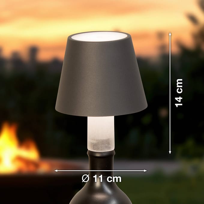 FH Lighting LED-fleslamp Fiocco, zandgrijs, CCT, IP54, dimbaar