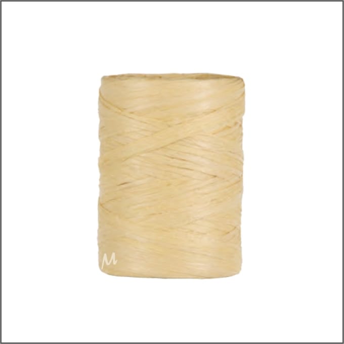 Luxe Cadeaulint - Raffia Lint - Paper Lint - Crème - 100 meter - 5mm - Hobbylint - Versierlint - Papier