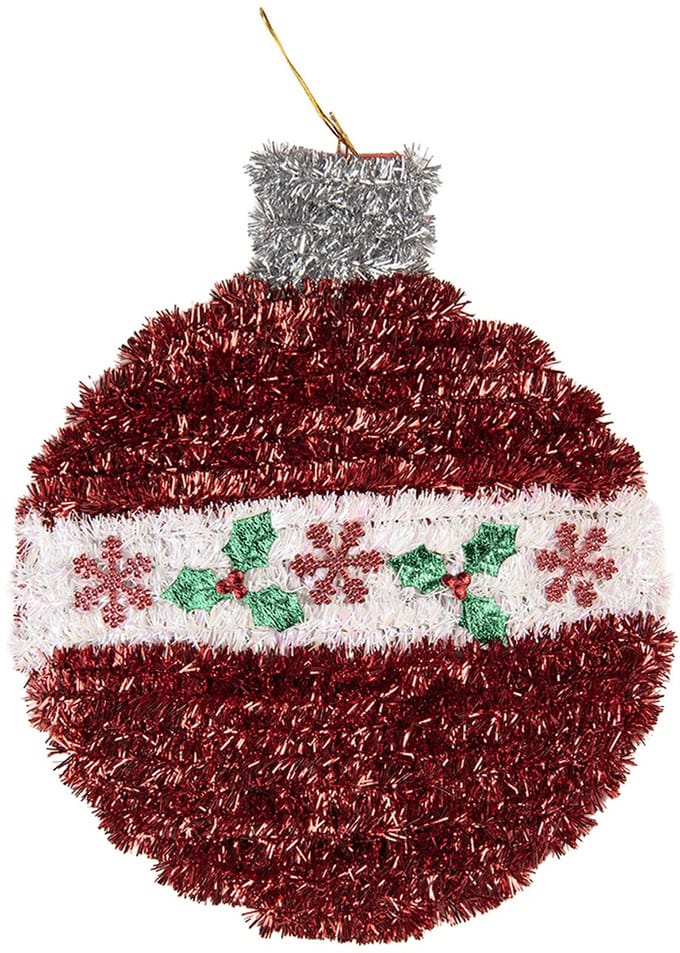 Clayre & Eef Kerstdecoratie 22x2x26 cm Rood Kunststof