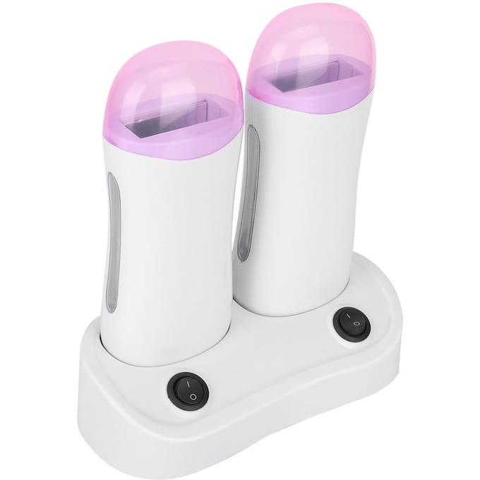 Dubbele cartridge wax ontharingsroller warmer verwarming waxen lichaamshaar verwijderingsmachine wit