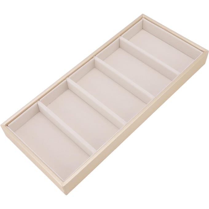 5-vaks brillenkoker Multifunctioneel Ruimtebesparend 5-sleuf Zonnebrilhouder Opbergdoos beige
