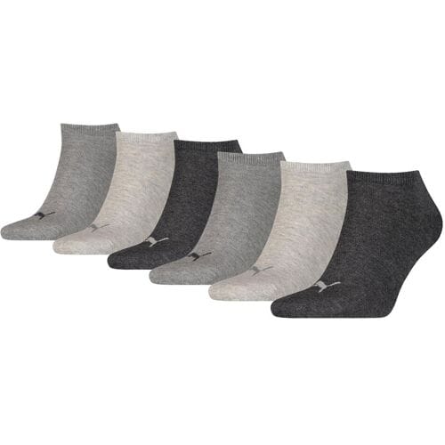 Puma Sneakersokken Plain 6-pack Antraciet Melange-43/46