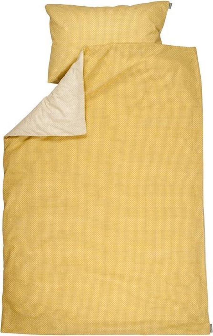 Plum Plum - Dekbedovertrek bed 100x135cm - Yellow Metrics