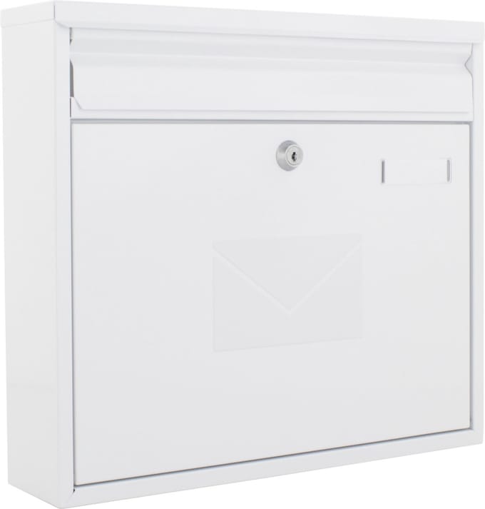 Rottner Brievenbus Teramo Wit - 32x36x8cm - Invoer aan twee kanten mogelijk