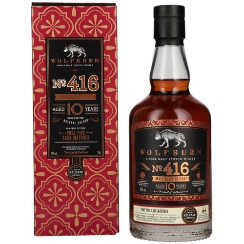 Wolfburn Whisky Wolfburn 10 Years Old No. 416 Small Batch Release Single Malt Scotch Whisky 46% Vol. 0,7l in geschenkverpakking