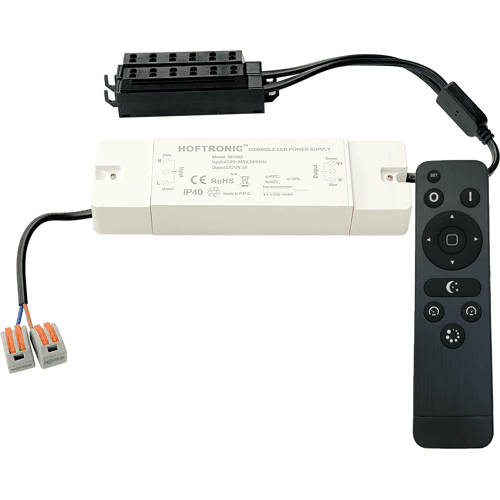 HOFTRONIC LED Driver - Dimbaar - 36 Watt - Geschikt voor 12 Volt inbouwspots - Incl. afstandsbediening - IP40 - Wit