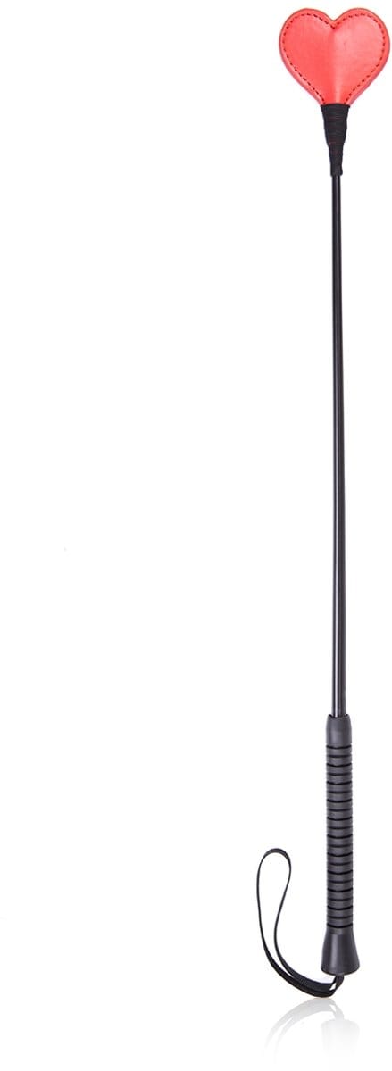 Smart Moves - Rijzweepje - Hartvormig Flapje - 60 cm - Rood/Zwart