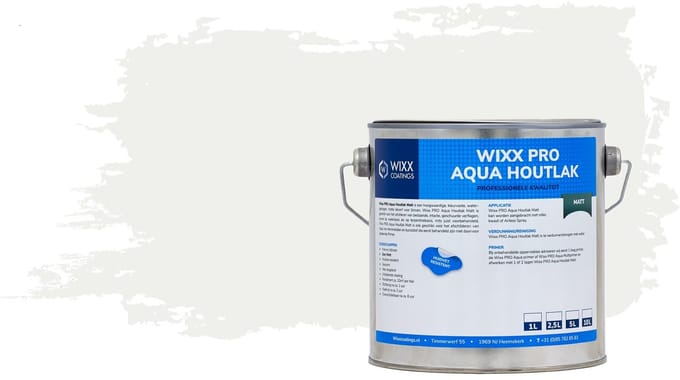 Wixx PRO Aqua Houtlak Matt - 20L - RAL 9016 | Verkeerswit
