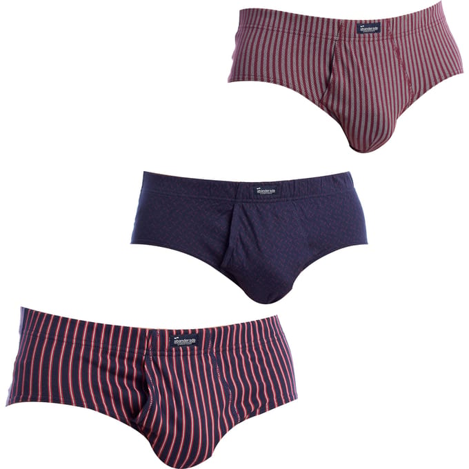 3er-Pack Herren-Slips mit Öffnung „Essential Print“ A0090
