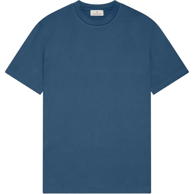 Valenza Interlock Supima T-shirts Middenblauw 1001