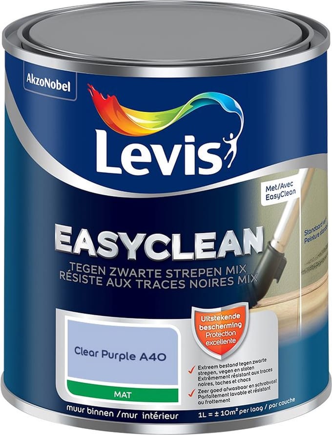 Levis - Easyclean Tegen Zwarte Strepen Mix - Clear Purple A40 - Mengverf - 1 L
