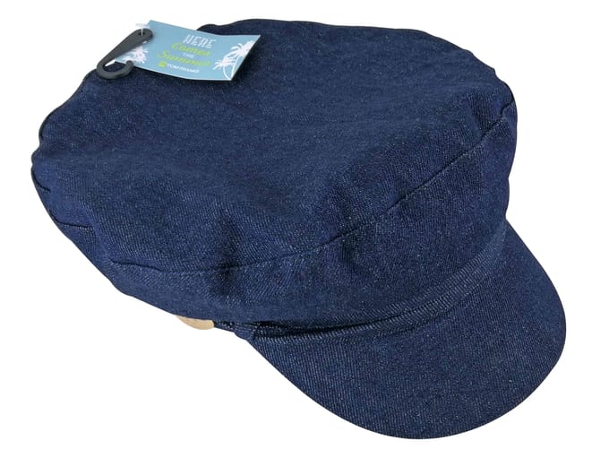 Dames denim / corduroy piek Baker Boy hoed - Blauw