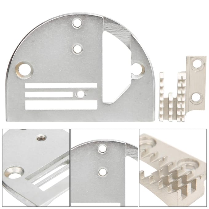 Naaldplaat Dubbele Rij met Tanden Metaal Gesynchroniseerde Naaimachine Accessoires gray