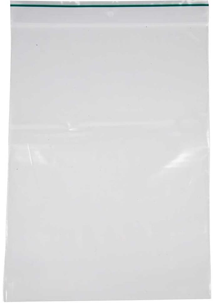 Zip Lock zakjes, afm 17x23 cm, dikte 0,05 mm, 100 stuk/ 1 doos