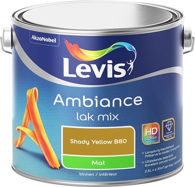 Levis - Ambiance Lak Mat Mix - Shady Yellow B80 - Mengverf - 2,5 L