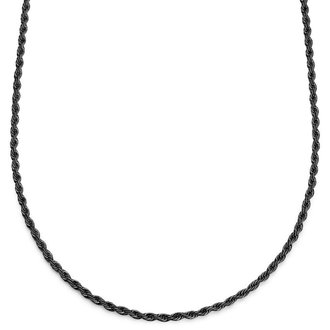 Essentials | 4 mm Gunmetal Zwarte Ketting met Gedraaide Schakels