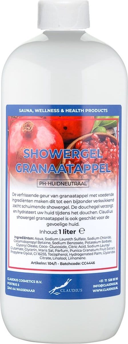 Claudius Douchegel Granaatappel 1 liter - Showergel