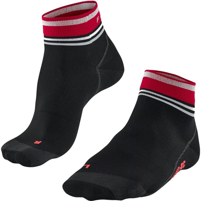 FALKE BC Impulse Short lichte padding functioneel materiaal fietssokken unisex zwart - maat 46-48