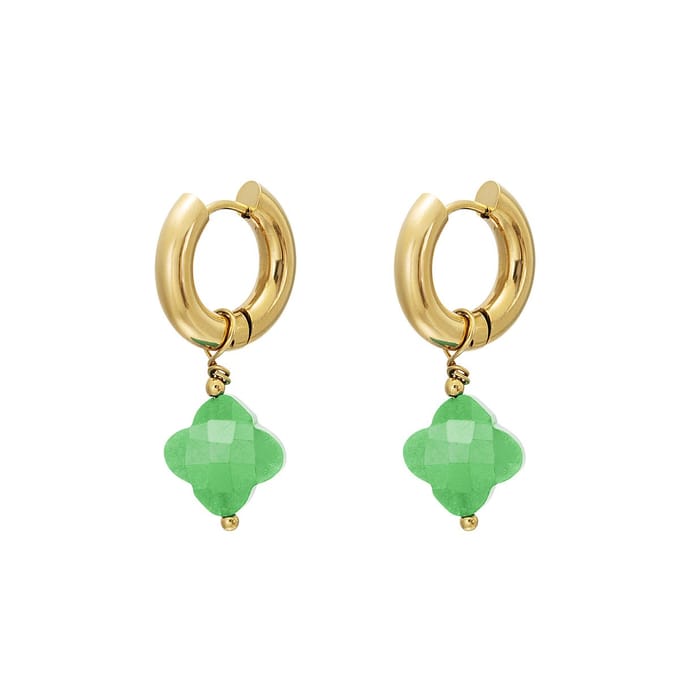 Oorbellen Summergirls Klaver | Groen