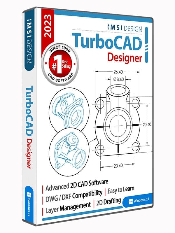 TurboCAD 2023 Designer Jaarlijkse Licentie Duits