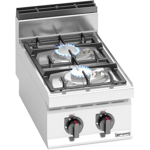 GGM Gastro Gasherd - 9,5 kW - 2 Brenner Zilver
