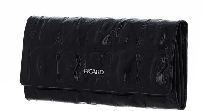 PICARD Leren portemonnee Key Largo 1 Long Wallet Black zwart