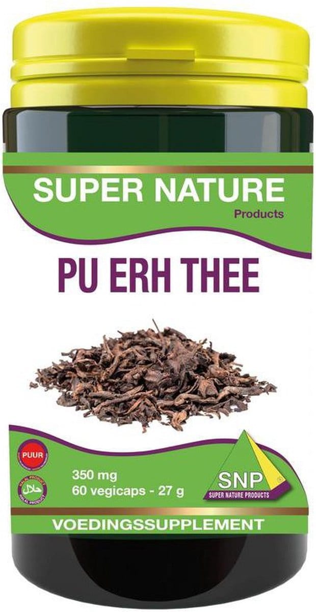 SNP Pu erh thee 350mg puur 60 Vegetarische capsules