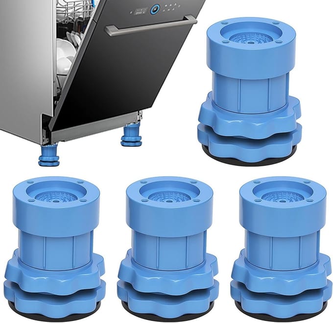 Wasmachine dempers - Trillingsdempers - Apparaat Stabiliseren - Dubbellaags Ontwerp - 4 Stuks - Blauw